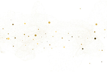 Wall Mural - Light gold glitter round confetti background.