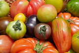 Fototapeta Kuchnia - Fresh and nutritious tomato object, orgamic heirloom tomato