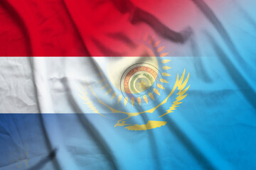 Paraguay and Kazakhstan political flag transborder negotiation KAZ PRY