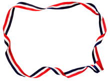 Twisted Ribbon Border With Red, White And Blue Stripes