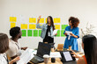 © Valentina Barreto/Stocksy - Mixed creative work team meeting