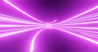 Leinwandbild Motiv Render with purple lines in perspective
