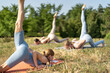 © Andriy Bezuglov/Stocksy - Female persons standing at the flexible yoga postures