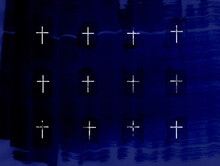 Deep Blue Holy Crosses