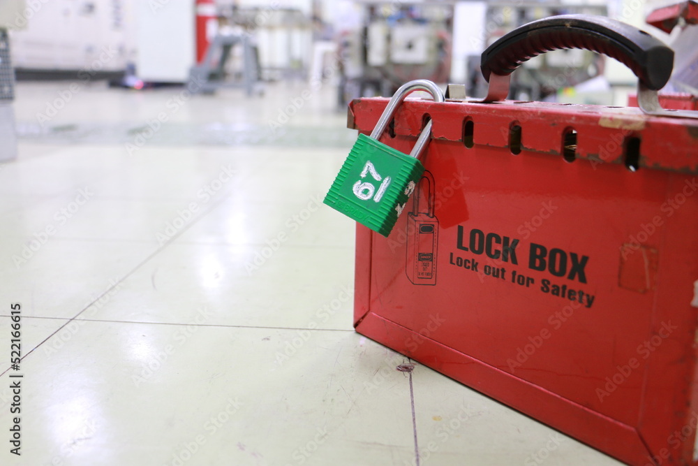Lock box and switch gear room background ,Lockout Tagout , Electrical ...