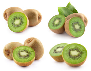 Wall Mural - Kiwi isolated on white background