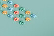 © Giada Canu/Stocksy - rows of christmas ribbons