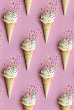 Ice Cream Cone Repeating Pattern