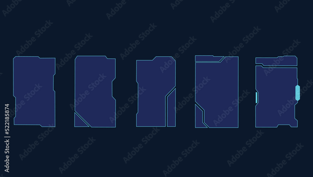 Set of Sci Fi Modern User Interface Elements. Futuristic Abstract HUD ...