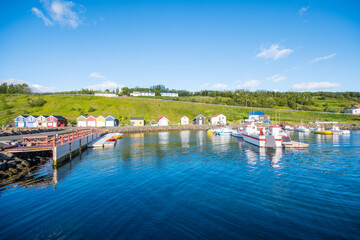 Wall Mural - Port of village of Hjalteyri in North Iceland