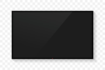 Aufkleber - TV screen realistic design isolated on transparent background.