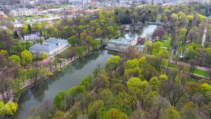 Poster - Palace on the Isle in Royal Baths Park, Warsaw, Poland, 4k