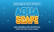 Aquascape Editable 3D Text Effect Style - Underwater World