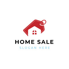 Canvas Print - Home sale agency logo design. Home deal logo design