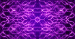 Leinwandbild Motiv Image of neon integrated circuit on purple background