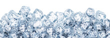 Ice Cube Layer On White Background. File Contains Clipping Paths.