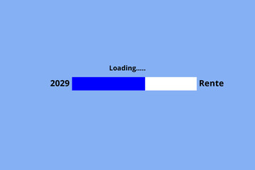 Wall Mural - Loading Rente blau - 2029