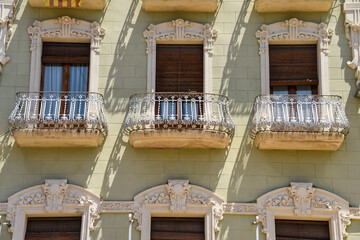 Poster - Espagne Spain espana Catalogne Reus modernisme facade deco