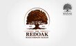 The Red Oak Tree Logo Template. This beautiful tree is a symbol of life, beauty, growth, strength, and good health. 