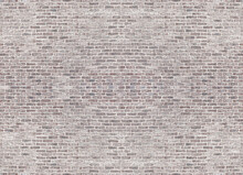Large Old Shabby Red Brick Wall Texture. Grunge Rough Brickwork Background