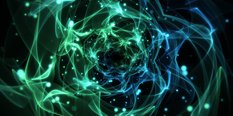 Poster - abstract space tunnel. infinite zoom. the background