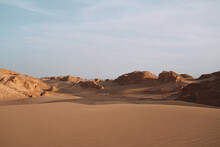 Desert With Rough Rocky Cliffs