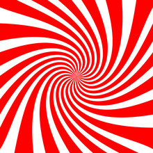 Abstract Starburst Red Background. Radial Lines In Curve. Vector Cool Background For Holiday. Red Vortex Pattern Background