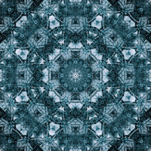 Creative Fractal Mandala Consisting Of A Diverse Circular Fractal Pattern On A Blue Background