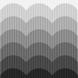 Horizontal line pattern. From thin line to thick. Parallel stripe. Black streak on white background. Straight fading gradation. Abstract geometric patern. Repeat faded halftone dynamic stripes. Vector