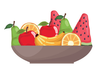 Poster - fresh fruits in dish