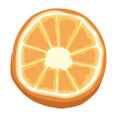 Sticker - halgf orange citrus fruit