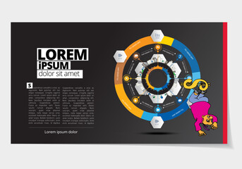 Canvas Print - Business concept for internet banners, social media banners or presentation, vector illustration 