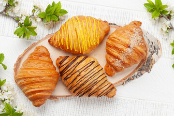 Canvas Print - Various croissants