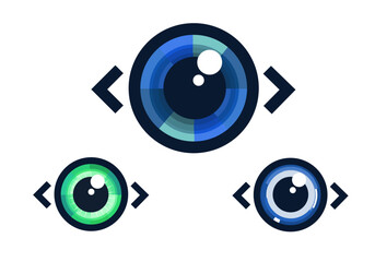 Sticker - Eye icon - eye symbol. flat eye sign vector. colorful eye icons
