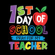 © AmolBD - First day of school pray for my teacher vector eps illustration for kids
