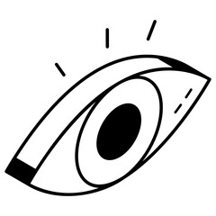 Canvas Print - A human eye editable isometric icon