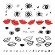 © GooseFrol - Eyes and lips vector illustrations set