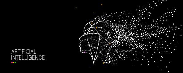 Poster - Conceptual technology illustration of artificial intelligence