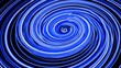 Leinwandbild Motiv 3d render. Motion design bg of flow lines form helix and abstract structures. Blue lines swirling in spiral. 3d render stylish creative abstract background. Isolated on black