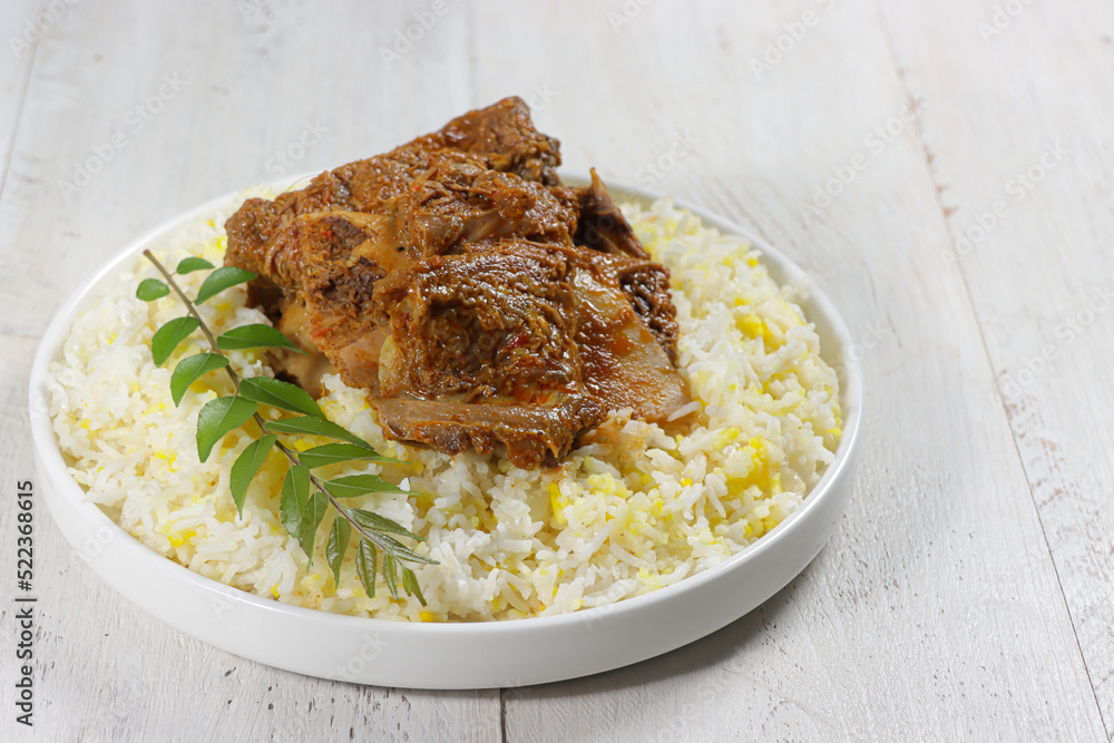 Indian Rib Menu Beef ribs biryani Spicy Indian Malabar biryani Hyderabadi biryani, Dum ...