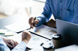 © PaeGAG - Business negotiation concept , marketing manager talking to business partners for investments collaboration.