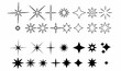 © Sutana - sparkle icon set isolated on white background