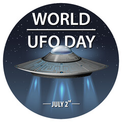 Wall Mural - World UFO Day Poster Design