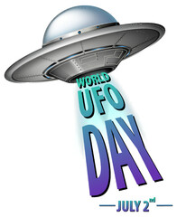Wall Mural - World UFO Day Poster Design