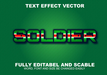 slodier text effect vector