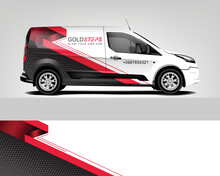 Van Wrap Design For Company, Decal, Wrap, And Sticker. Vector Eps10

