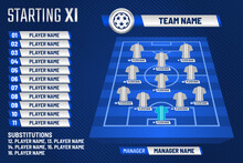 Football Graphic For Soccer Starting Lineup Squad, Soccer Line Up, Football Starting XI