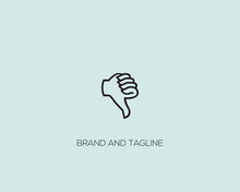Thumbs Down Or Dislike Hand Vector Icon For Social Media Websites And Mobile Apps