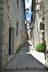  A narrow street in Cusano Mutri, a medieval village in the province of Benevento in Campania, Italy.
