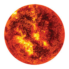 Sun on space background. Elements of this image furnished by NASA.